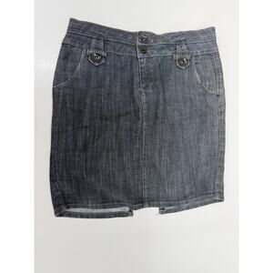 Boom Boom Jeans Womens Skirt Size Medium Dark Denim Jean Skirt y2K